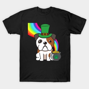 Funny bulldog celebrates st patricks day T-Shirt